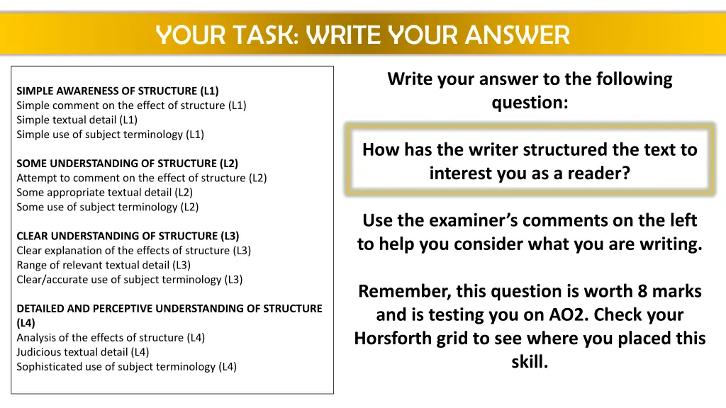 your task write your answer