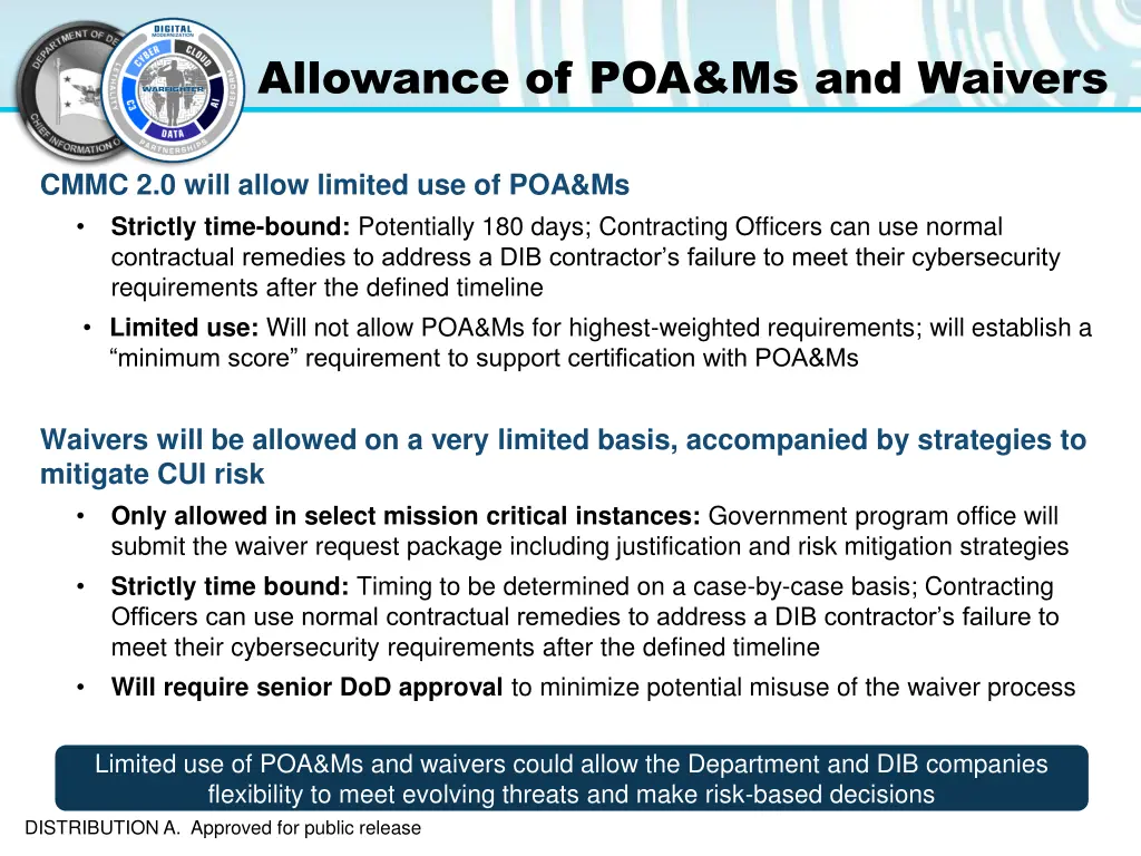 allowance of poa ms and waivers