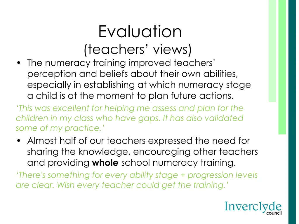 evaluation teachers views