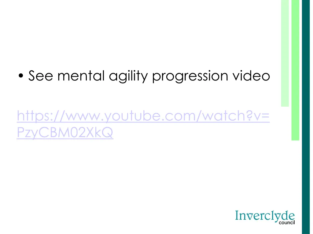 see mental agility progression video