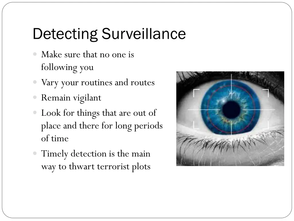 detecting surveillance