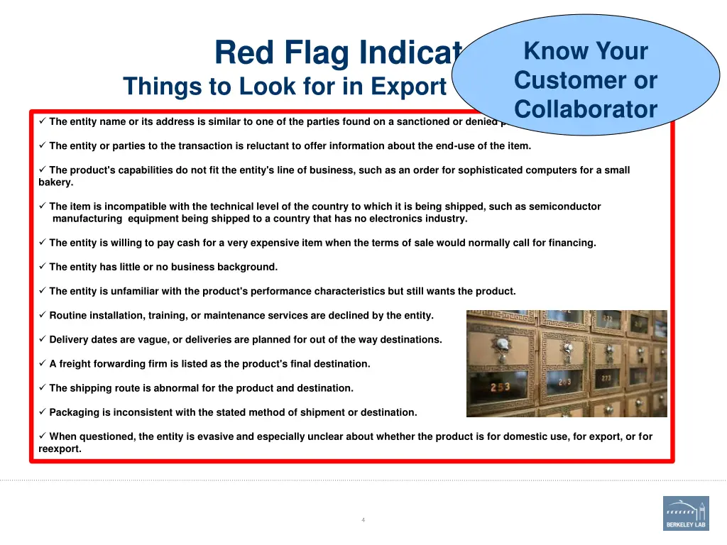 red flag indicators things to look for in export