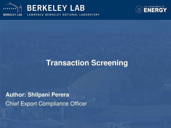 transaction screening