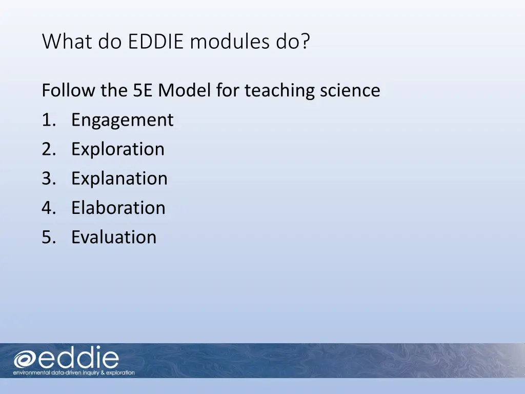 what do eddie modules do