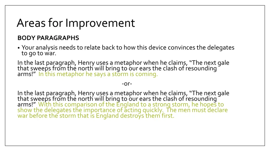 areas for improvement 3