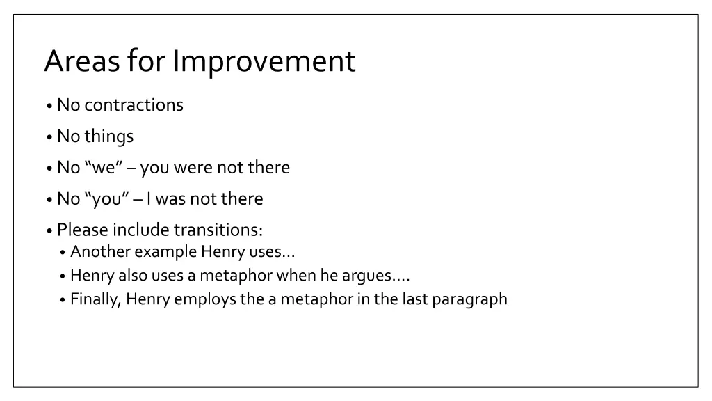 areas for improvement 4