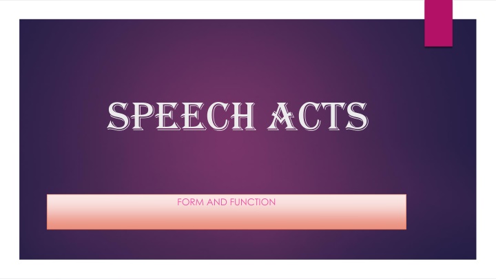 speech acts