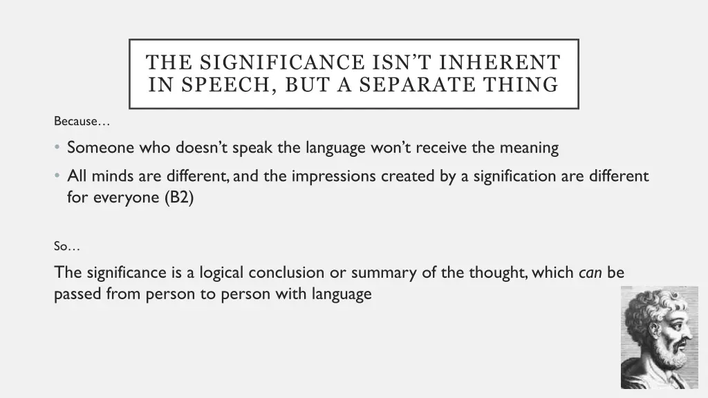 the significance isn t inherent in speech