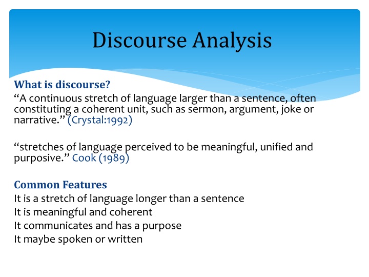 discourse analysis