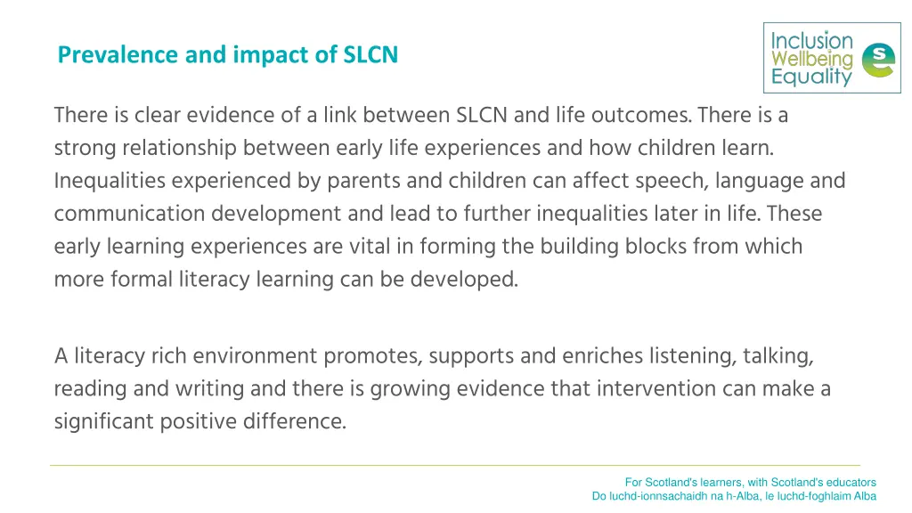 prevalence and impact of slcn 1