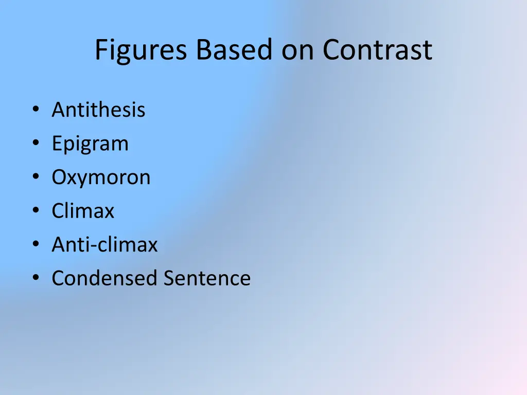 figures based on contrast