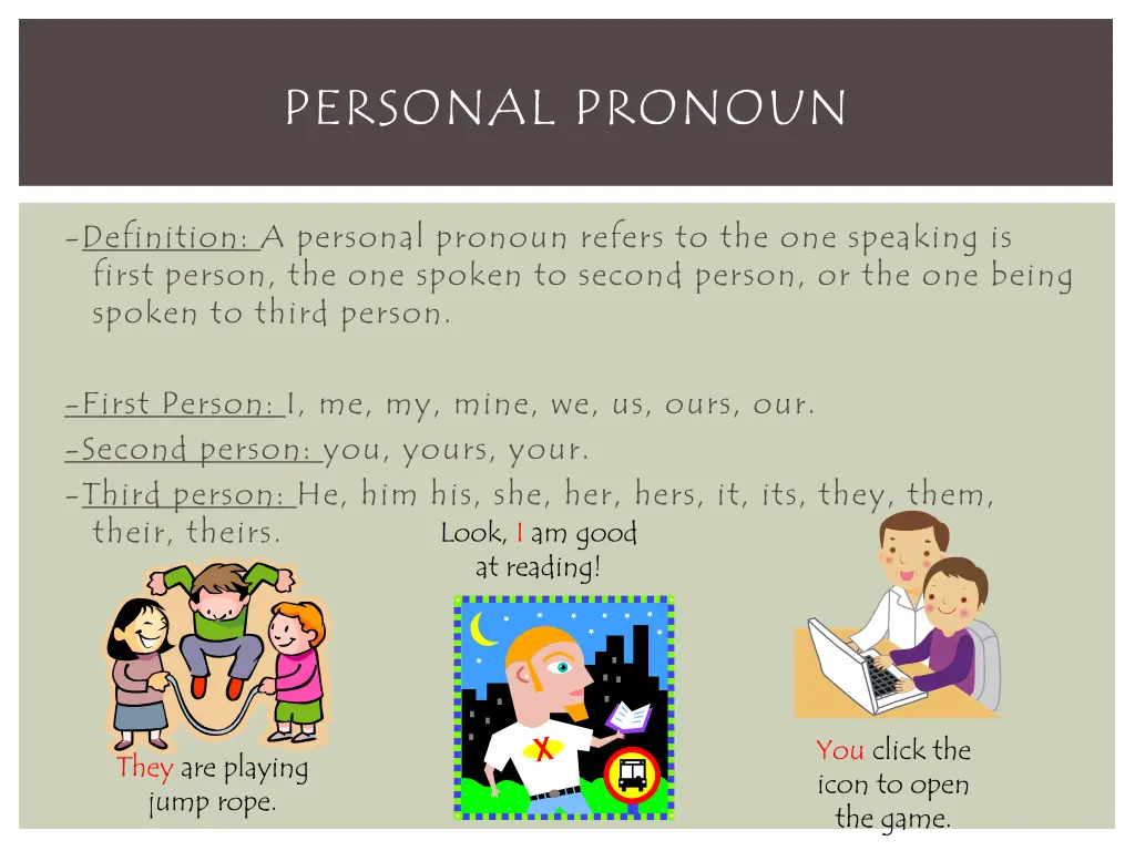 personal pronoun