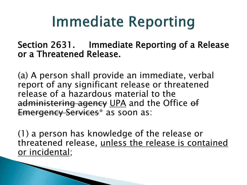 section 2631 or a threatened release