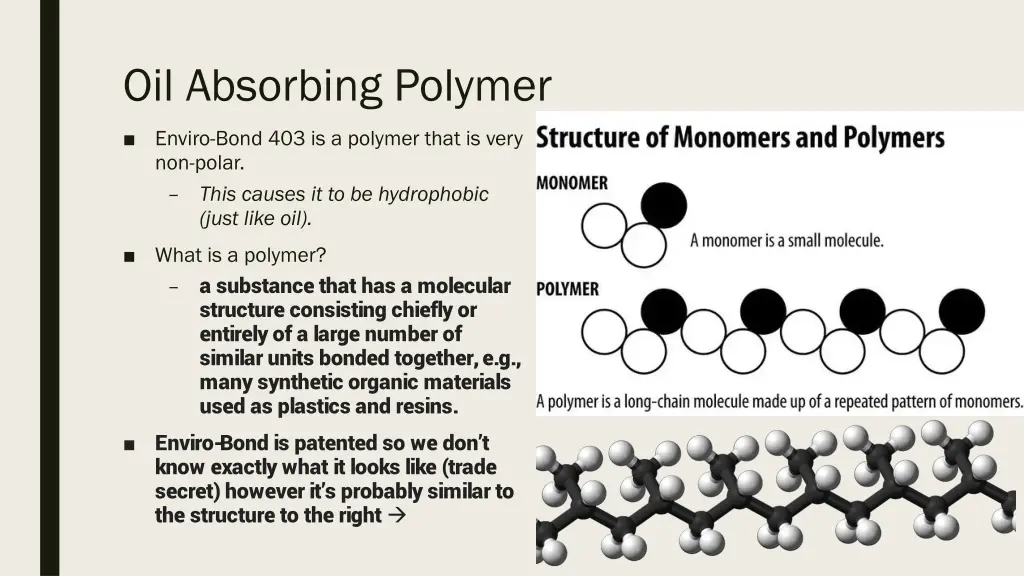 oil absorbing polymer