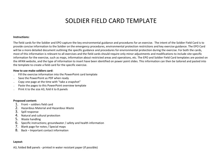 soldier field card template