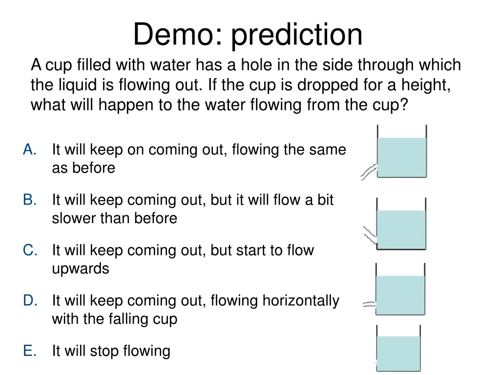 demo prediction a cup filled with water