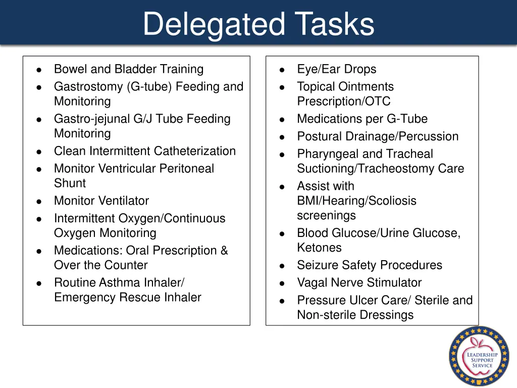 delegated tasks 2