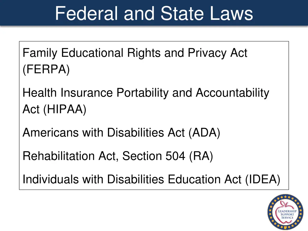 federal and state laws