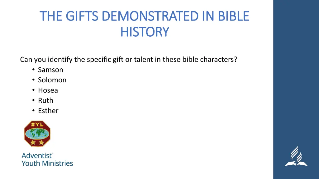 the gifts demonstrated in bible the gifts