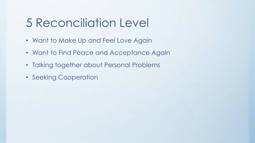 5 reconciliation level