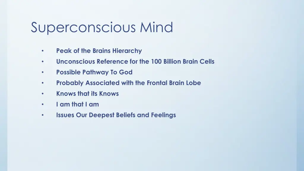 superconscious mind