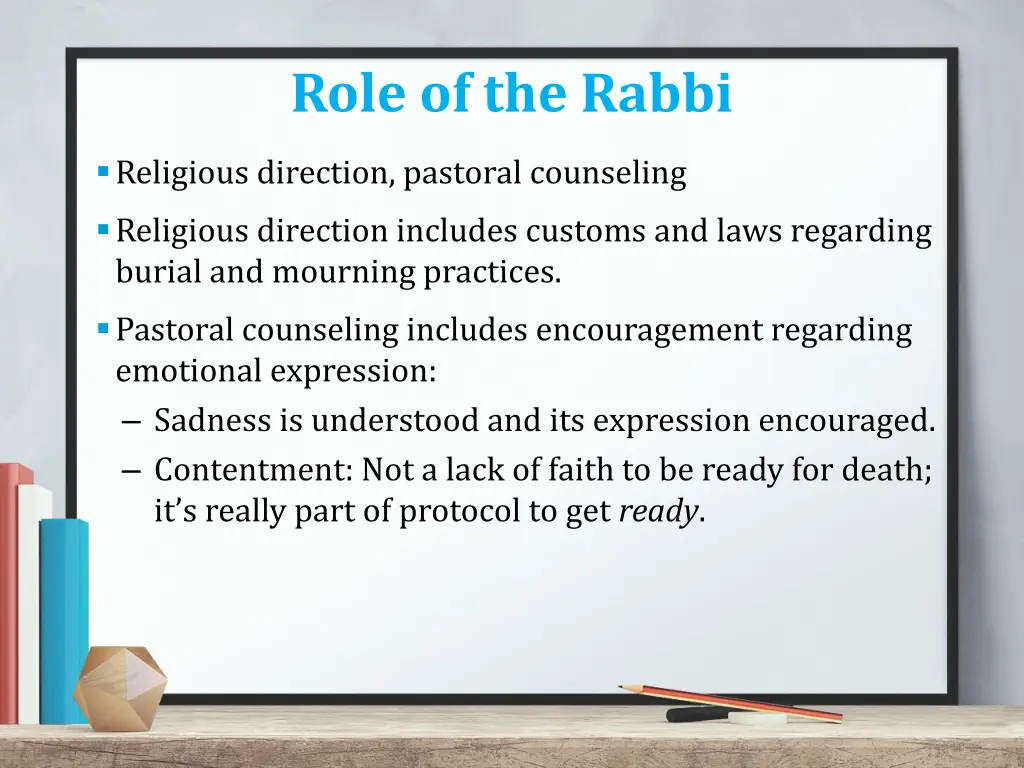 role of the rabbi