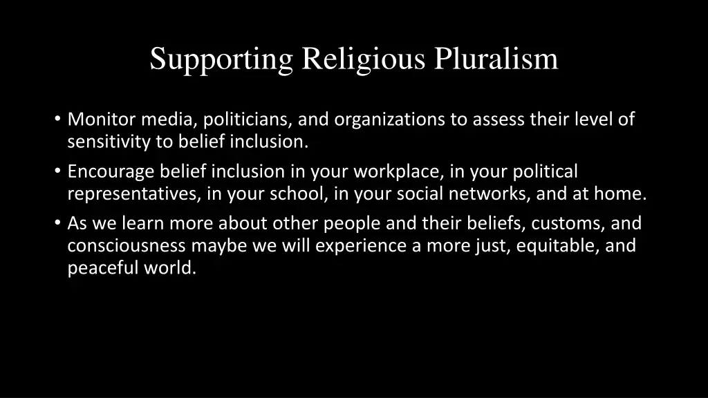 supporting religious pluralism 2