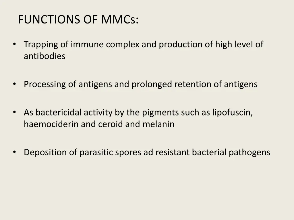 functions of mmcs