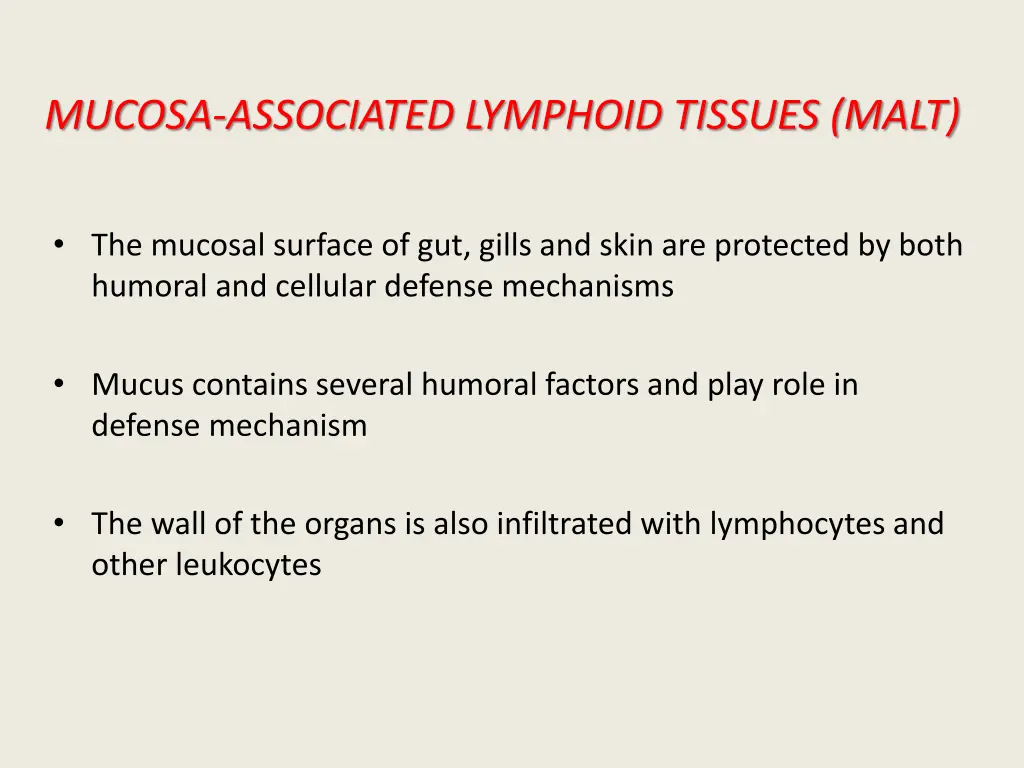 mucosa associated lymphoid tissues malt