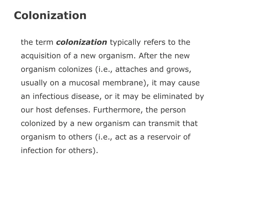 colonization