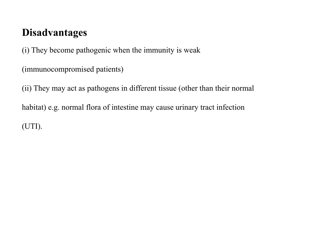 disadvantages