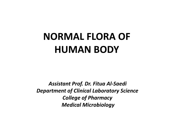 normal flora of human body