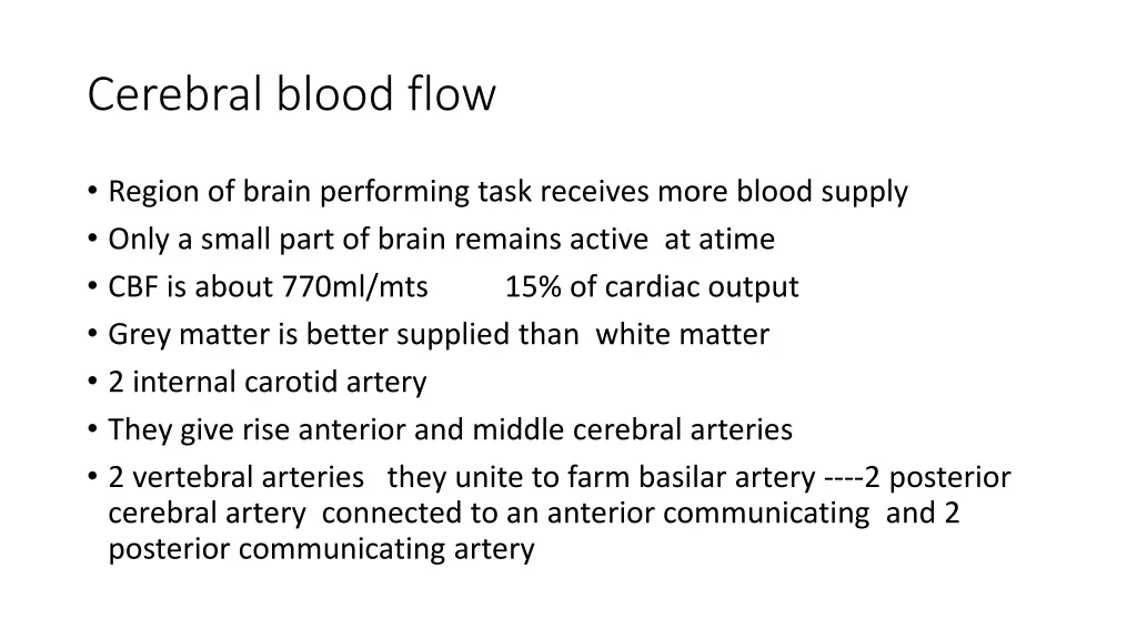 cerebral blood flow