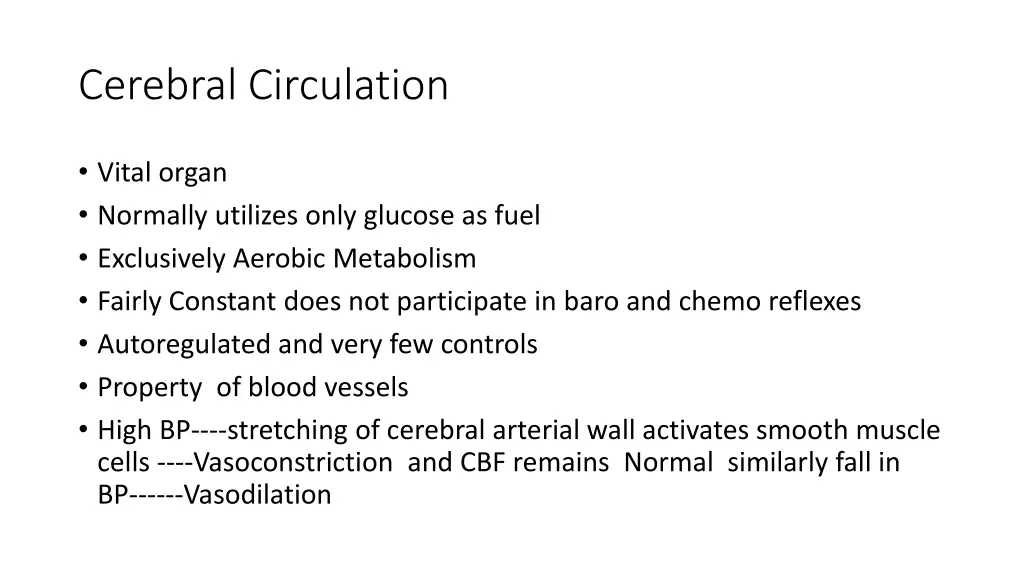 cerebral circulation