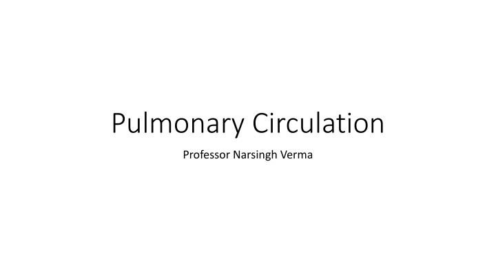 pulmonary circulation