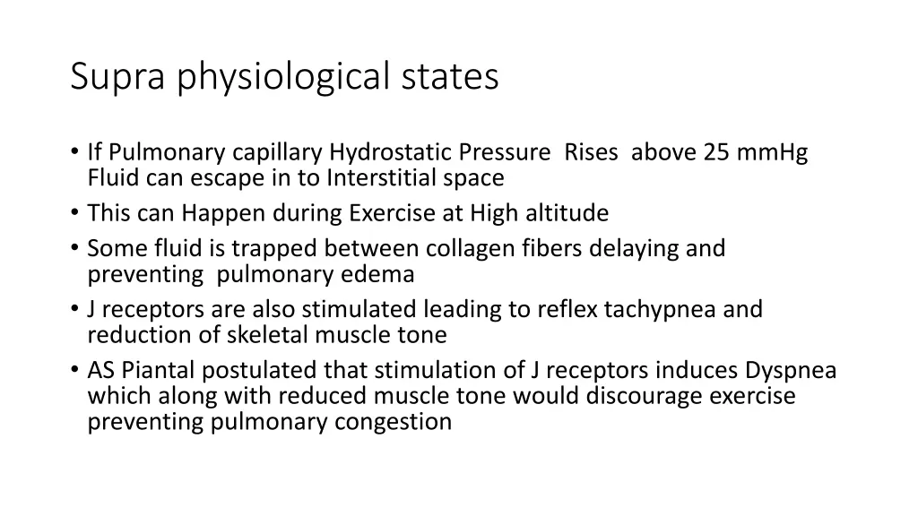 supra physiological states