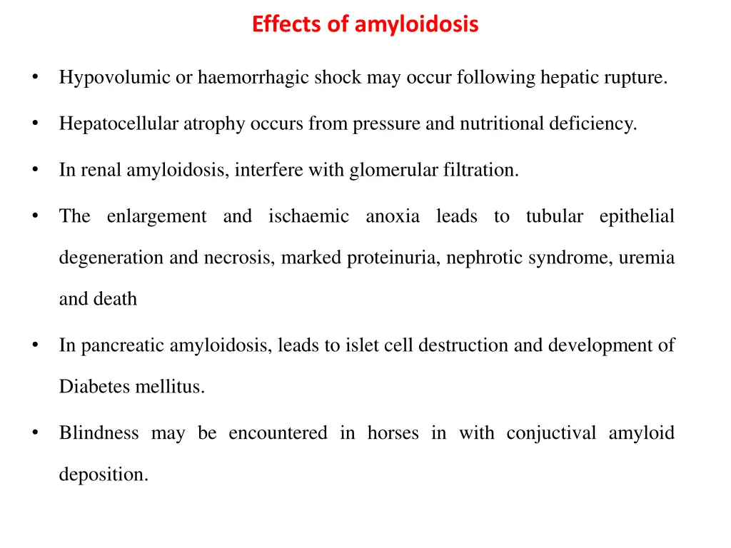 effects of amyloidosis