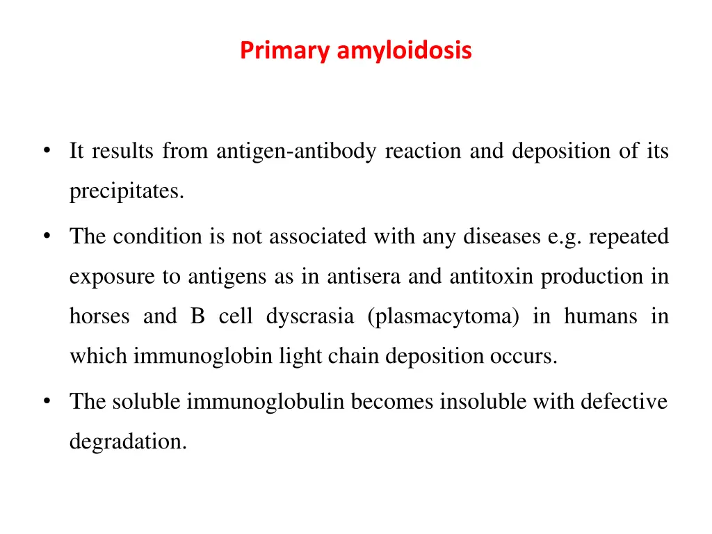 primary amyloidosis