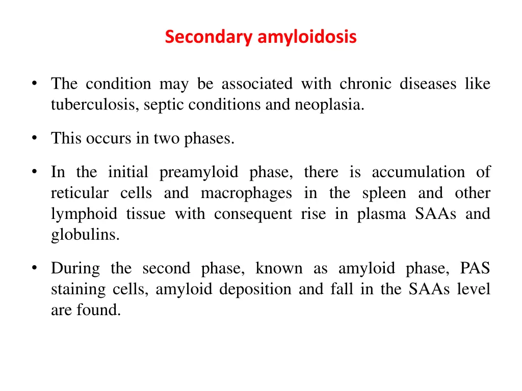 secondary amyloidosis