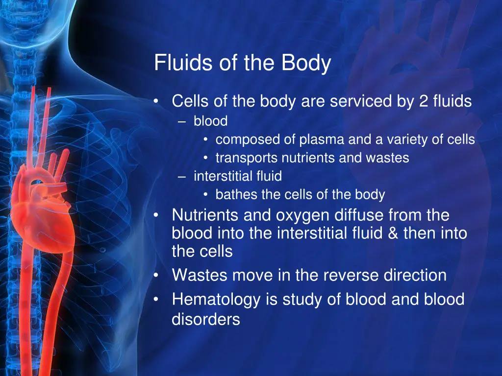 fluids of the body