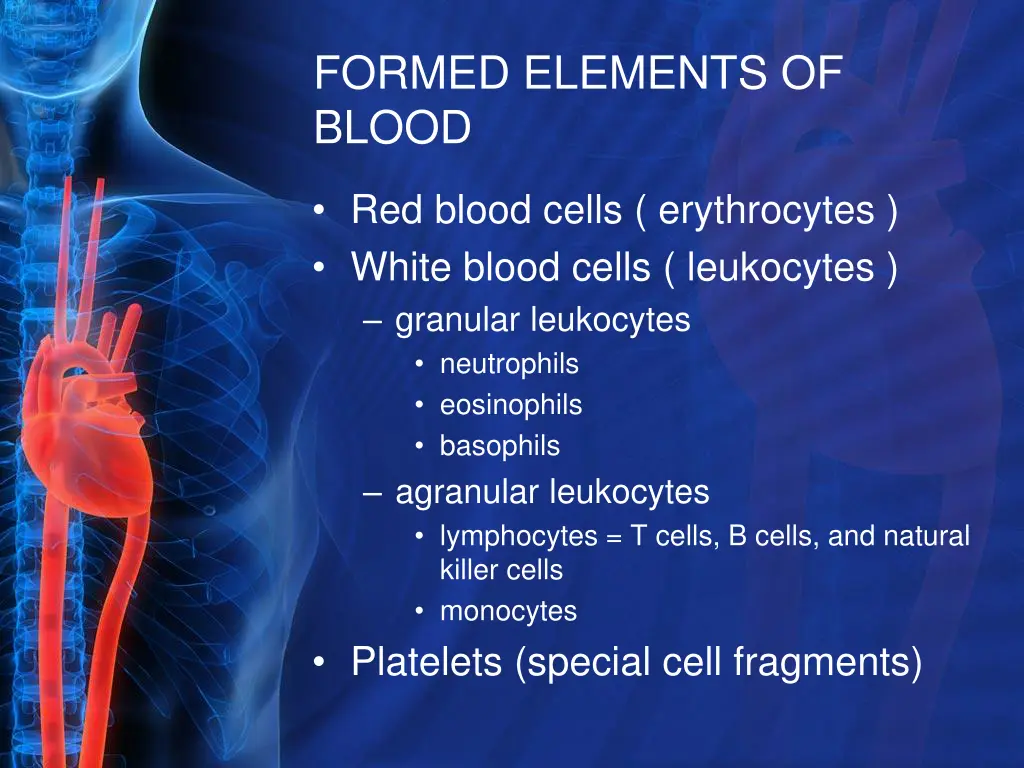 formed elements of blood