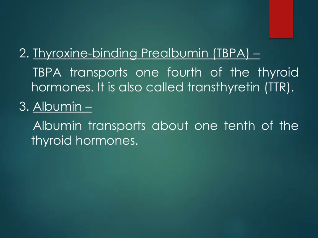 2 thyroxine binding prealbumin tbpa tbpa