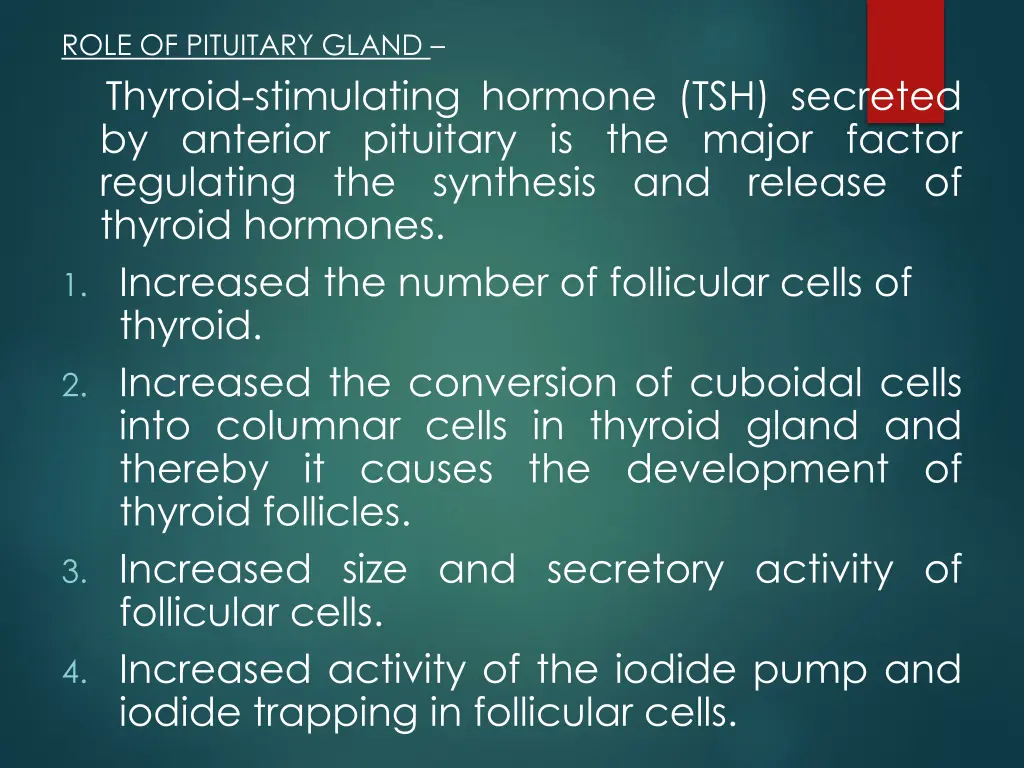 role of pituitary gland thyroid stimulating