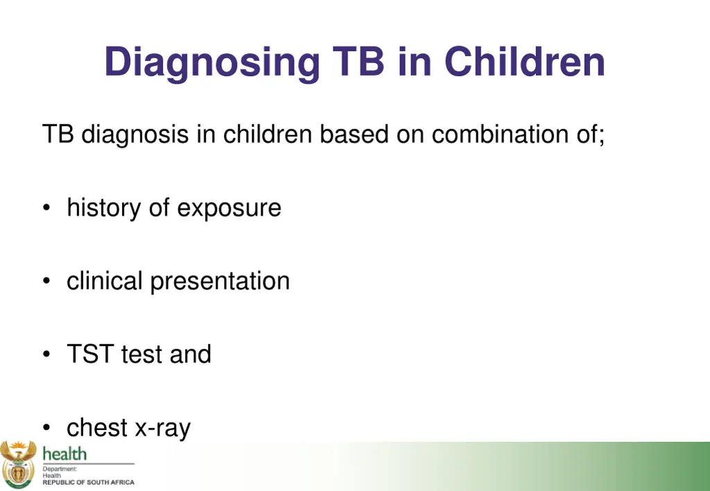 diagnosing tb in children