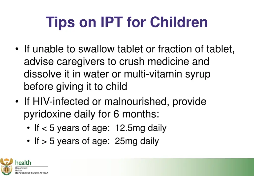 tips on ipt for children