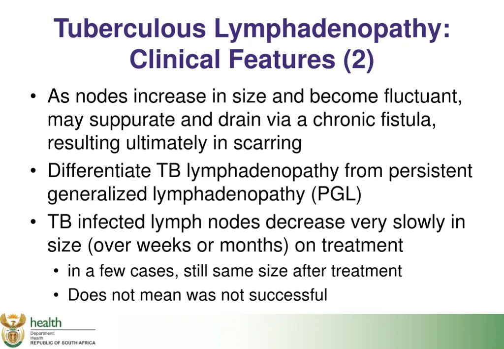 tuberculous lymphadenopathy clinical features 2