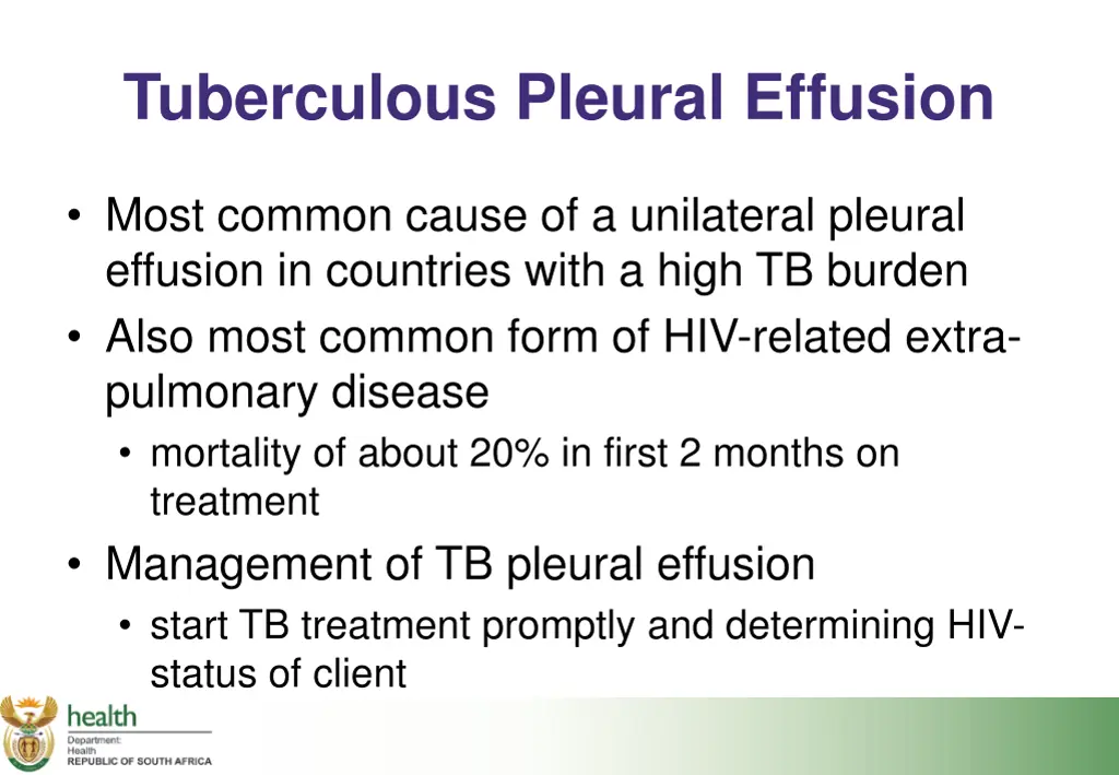 tuberculous pleural effusion