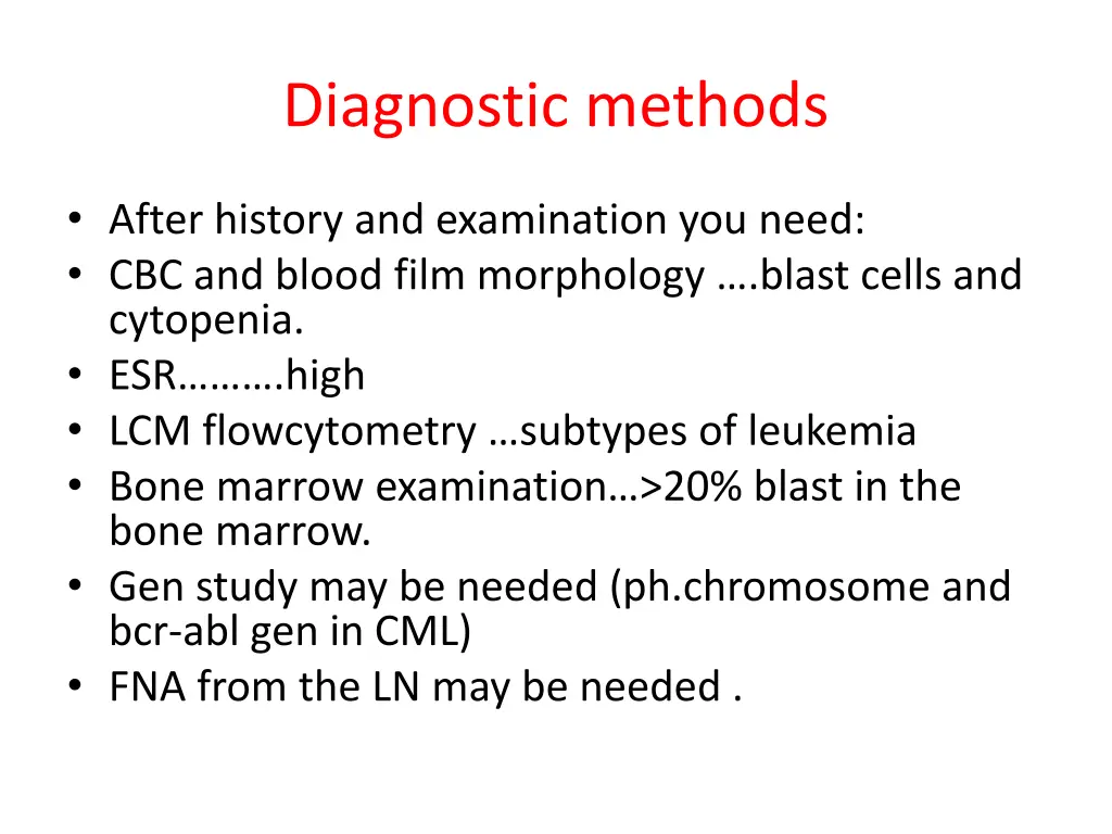 diagnostic methods