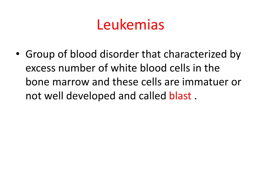 leukemias