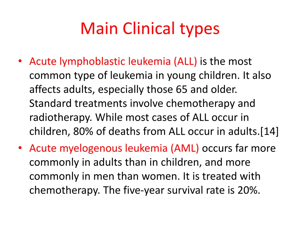 main clinical types